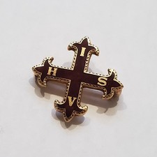 Vintage 10Kt. (2.38 Grams) Solid Gold RED CROSS OF CONSTANTINE Pin/Badge picture