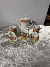 Vintage Gobel–style Floral Coffee/Tea Set “Quality Imports Japan” 6-pc picture