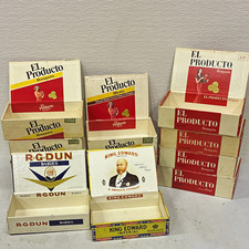 El Producto Vintage Empty Cigar Boxes Lot w/ R.G. Dun & King Edward picture