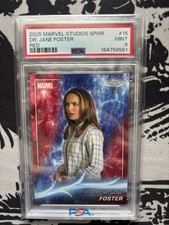 Topps 2025 Marvel Studios SPHR Dr. Jane Foster #15 Red /5 PSA 9 picture