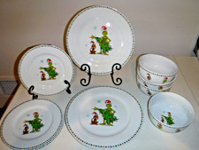THE GRINCH 12~Pc Christmas Holiday Dinnerware Set  4 Dinner 4 Salad 4 Bowls NEW picture