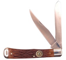 Camillus C-5 .30-06 SPRG Classic Cartridge Trapper  Knife Jigged Delrin USA picture
