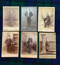 Lot of 16 Antique Original Sepia Cabinet Card Portrait Photos 1891 (Unframed) picture