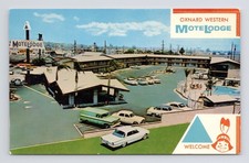Oxnard Western Motelodge Vintage Ad Postcard 1950s  California US Hwy 101 Unused picture