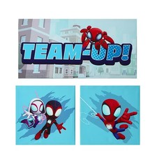 Marvel Spidey and His Amazing Friends 3 Piece Wall Art Set Kids Room Decor picture