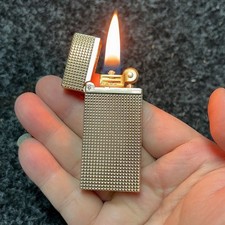 Vintage Slim Kerosene Lighter Refillable Flint Wheel Oil Wick Flip Top Retro  picture
