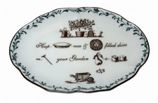 Mottahedeh Williamsburg Reserve Collection Rebus Ring Trinket Tray Dish Mint picture