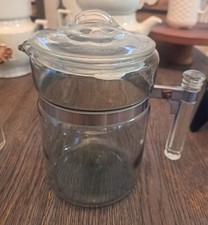 Vintage Pyrex Flameware 6 Cup Stovetop Percolator Coffee Pot *No Stem or Basket* picture