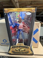 Mattel WWE Defining Moments Sting Autographed Figure JSA picture