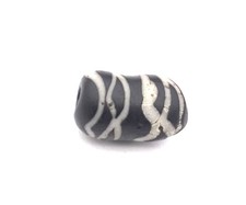 Rare Antique Venetian WoundBlack n White Rattlesnake African trade Beads picture