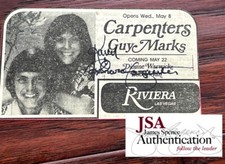 CARPENTERS * KAREN + RICHARD * JSA * Autograph Duo Newspaper Ad Signed picture