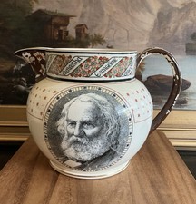 JOSIAH WEDGWOOD & Sons For Richard Briggs LONGFELLOW JUG Pitcher Antique 1879 picture
