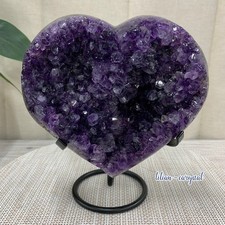 2.6LB Natural Brazilian amethyst hand cut heart-shaped decoratio picture