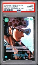 2023 ONE PIECE OP04-KINGDOMS OF INTRIGUE #047 TRAFALGAR LAW PSA 10 picture