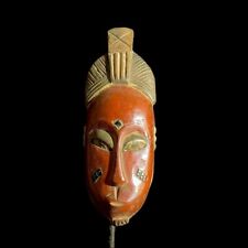 African Tribal Face Mask Wood Hand Carved Wall Face Mask GURO MASK -9243 picture