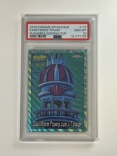 2025 Topps Chrome Spongebob Squilliam Fancyson's Tower Flowerfractor /75 PSA 10 picture