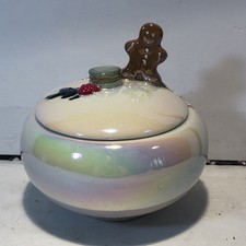 Anthropologie Dessert Themed Iridescent Ceramic Trinket Dish 5 in. picture