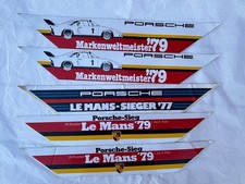 PORSCHE FACTORY RACE STICKERS RARE LOT OF 5 picture