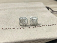 David Yurman 925 Silver Albion 7mm Pave Diamonds Earring Stud picture