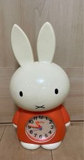 Miffy Rabbit Alarm Clock Analog Red White Vintage Not Working Japan Rare picture
