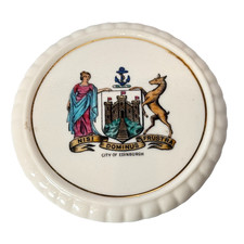 EDINBURGH SCOTLAND COAT OF ARMS Souvenir ANTIQUE CHINA TRINKET DISH picture