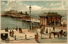 Brighton West Pier HOLD TO LIGHT HTL c1900s-10s Vintage Postcard bhn picture