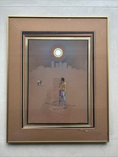 Large original Merlin little Thunder Painting Titled “The Last Stickball Player” picture