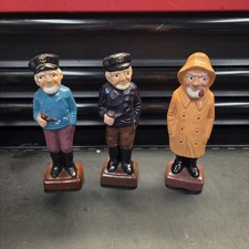 3 DENCO Nautical Yarmouth Maine Captain Ceramic Figurines - Japan -J35 picture