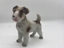 Vtg Sugar Glaze Dog Figurine Sugared Porcelain Wire Hair Fox Terrier Airedale picture