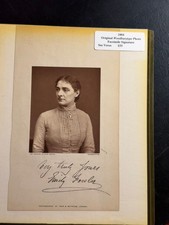 Einhorn Galleries Original Woodburytype Antique Photograph 1884 Emily Fowler picture