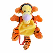 VTG ‘90s Disney Tigger Winnie the Pooh Plush Zipper Backpack picture