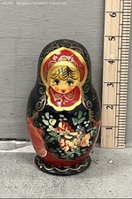 Russian Nesting Doll Matryoshka Hand Painted Wood Floral 5.5