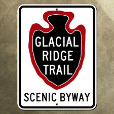 Minnesota Glacial Ridge Trail route marker highway road sign 1990s scenic 18x24 picture