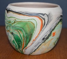 Native American Pottery Vase Hand Painted USA NEMADJI POTTERY picture