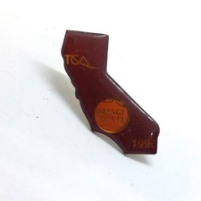 Vintage TCA Orange County California 1996 State Enamel Souvenir Lapel Pin picture