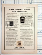 Vintage Inglenook Wine Ad Napa Valley California Tips Education Ephemera picture