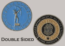Kansas Wildlife Parks Game Warden Archer Motif Challenge Coin  J#23 picture