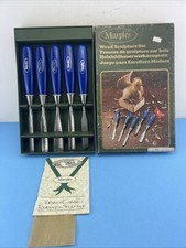 VINTAGE MARPLES M260 5PC WOOD SCULPTURECHISEL SET. picture