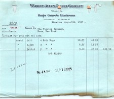 1925 Warren-Allen Carpet Company Billhead, Boston/Utica picture