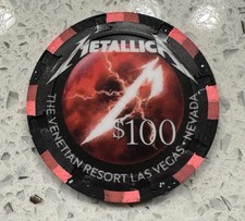METALLICA BAND VENETIAN $100 CASINO CHIP NEW AUTHENTIC SPHERE CONCERT LAS VEGAS picture