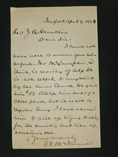 1888 Rev J.H. McIlvaine ALS Letter Signed Princeton Theological Seminary Newport picture