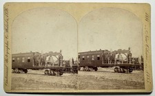 1884 1885 New Orleans LA Fair Expo LIBERTY BELL TRAIN guards #690  stereoview picture