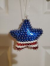 Sequin 4th Of July Americana Christmas Ornament Handmade picture
