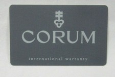 Rare CORUM Open & Blank International Watch Warranty Card Genuine New-Old-Stock picture