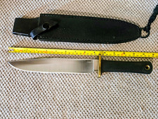 Vintage USA Cold Steel Trail Master Bowie Knife, Leather Sheath. picture