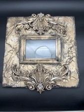Michelle Butler Signed Jeweled Ornate Picture Frame Gold 16x14 Distressed picture