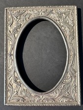 Antique Tungsten Steel Alloy Ornate Victorian Picture Frame Numbered Very Heavy picture