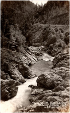 Along Smith River Canyon Redwood Highway California CA 1940s RPPC Postcard Photo picture