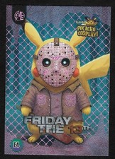 Friday the 13th Jason Voorhees E4 Pikachu Cosplay Holo Card Horror Pokémon Card picture