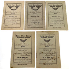1910-1913 SANTA CLARA COUNTY GRAMMAR SCHOOLS, CALIFORNIA - lot five report cards picture